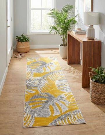Yellow Blossom Runner Rug