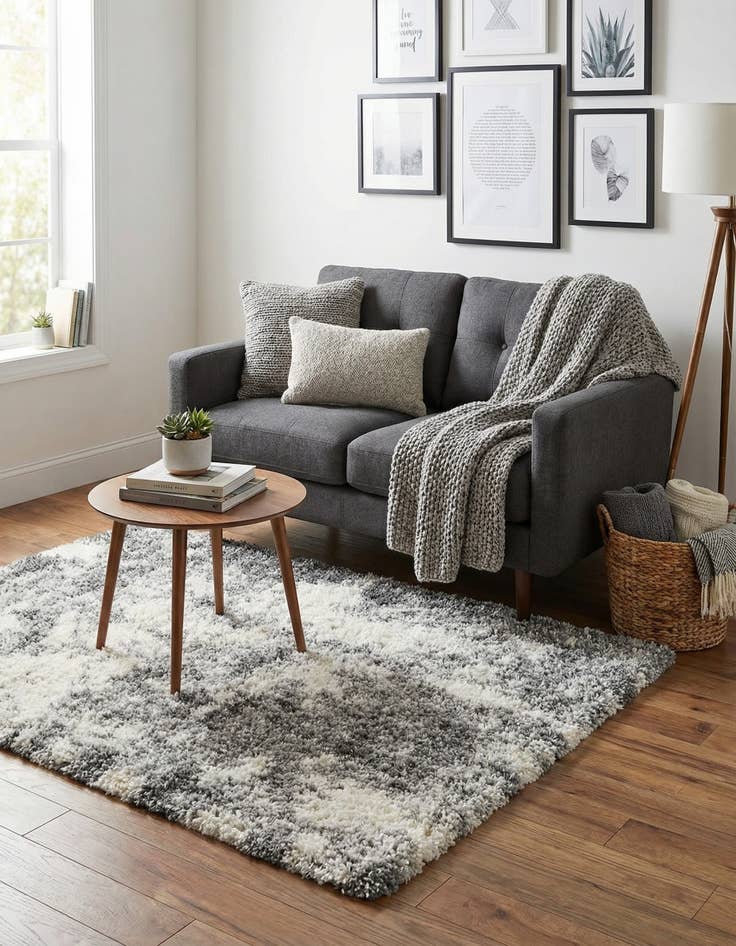 Detail image of  4' x 4' Soft Touch Shag Square Rug