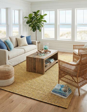 9' x 12' Hand Woven Seaside Pearl Jute Rug