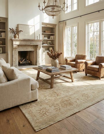 8' 3 x 9' 9 Hand Knotted Peshawar Ziegler Rug