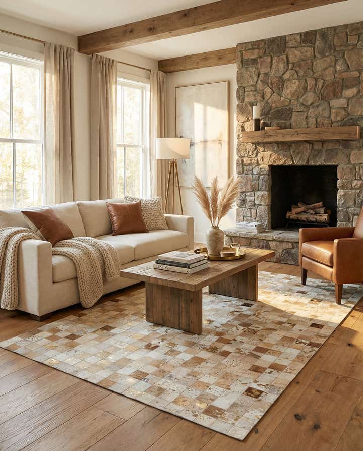 5' x 8' Cowhide Stocks Rug