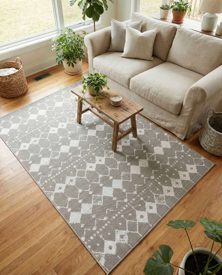 4' x 6' Easy-Clean Trellis Indoor / Outdoor Rug