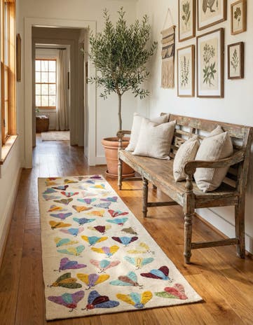 2' 9 x 9' 3 Hand Woven Kilim Suzani Wool Runner Rug