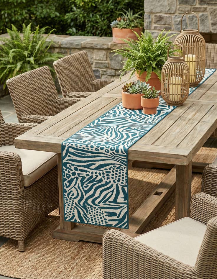 Detail image of 2' 7 x 12'  Washable Safari Indoor / Outdoor Runner Rug