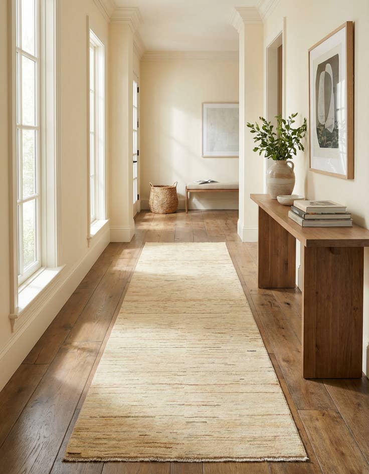 Detail image of 2' 9 x 9' 7  Hand Knotted Modern Ziegler Runner Rug