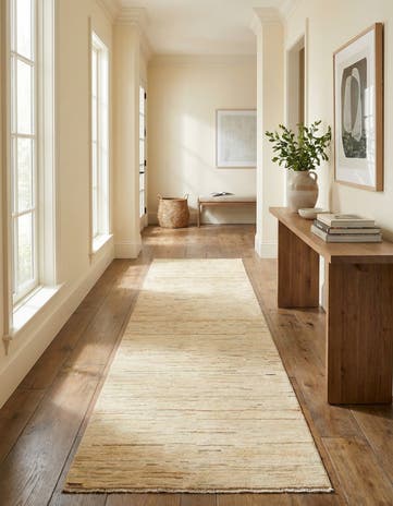 2' 9 x 9' 7 Hand Knotted Modern Ziegler Runner Rug