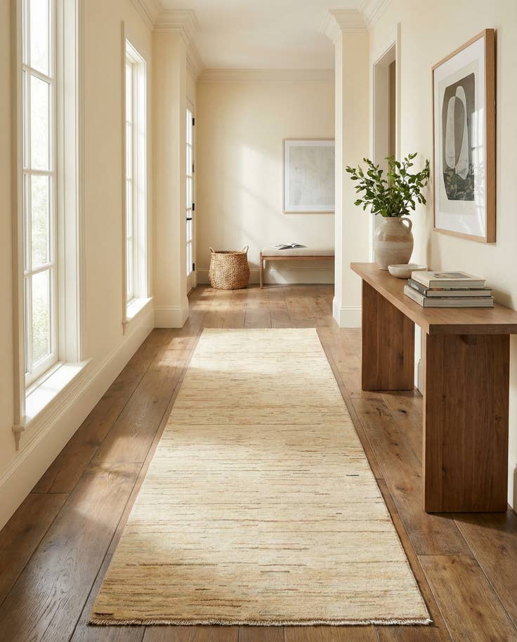 Detail image of 2' 9 x 9' 7 Hand Knotted Modern Ziegler Runner Rug