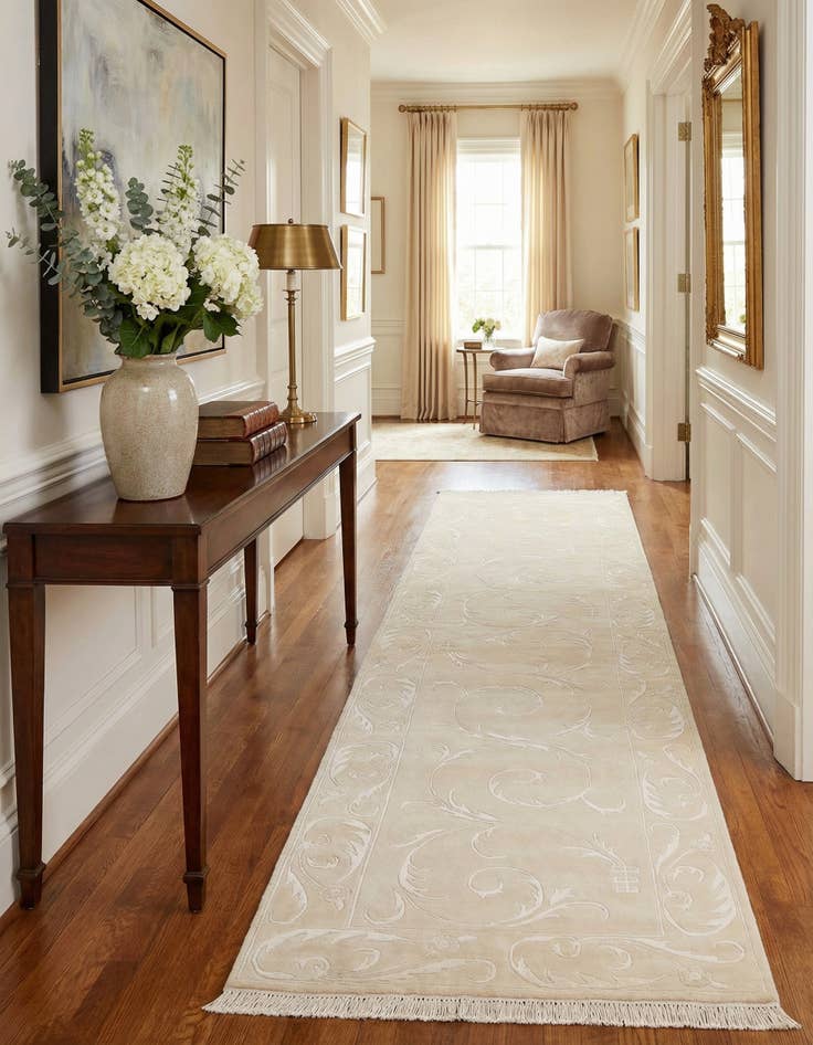 Detail image of 3' 3 x 13'  Hand Knotted Darya Wool Runner Rug