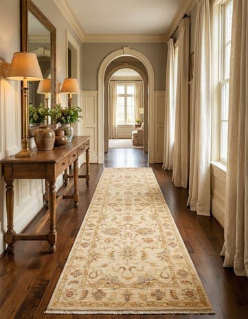 2' 11 x 10' 2 Hand Knotted Peshawar Ziegler Runner Rug