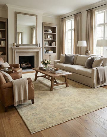 8' x 9' 10 Hand Knotted Peshawar Ziegler Rug