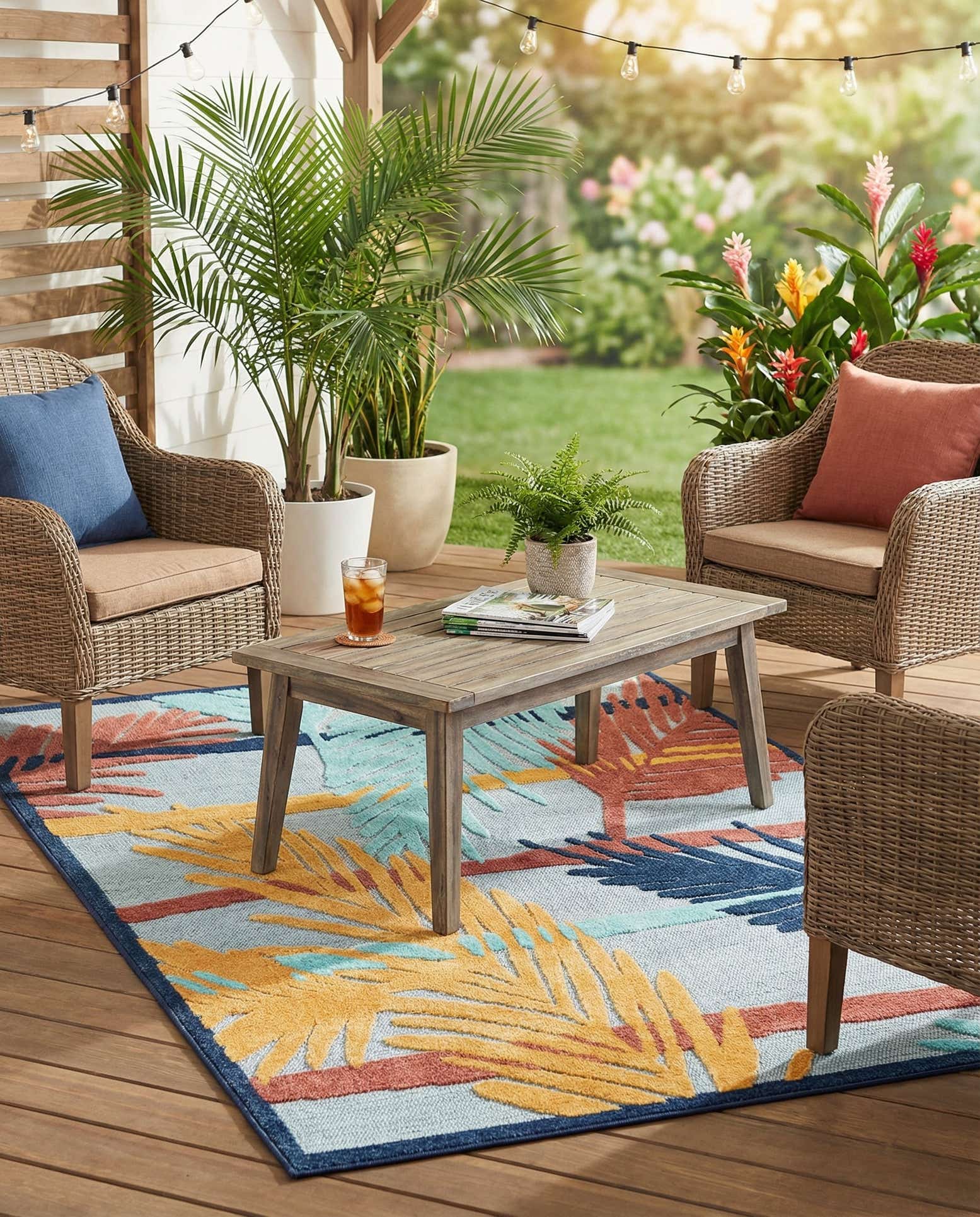 5' 3 x 8' Easy-Clean Belize Indoor / Outdoor Rug