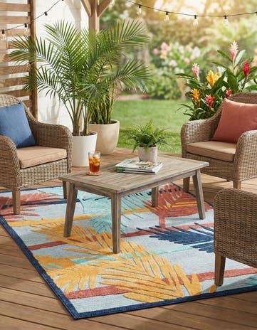 5' 3 x 8' Easy-Clean Belize Indoor / Outdoor Rug