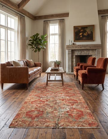 4' x 7' 6 Hand Knotted Ultra Vintage Persian Wool Rug