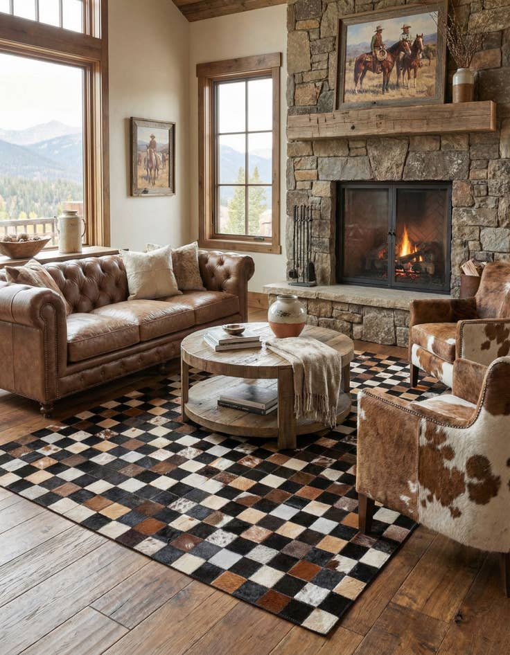 Detail image of 5' x 8' Cowhide Rug