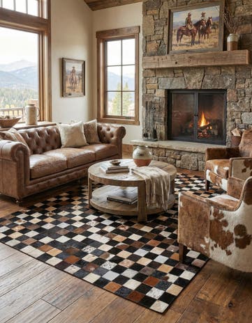 5' x 8' Cowhide Rug