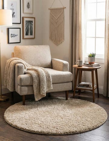 3' 3 x 3' 3 Everyday Shag Round Rug