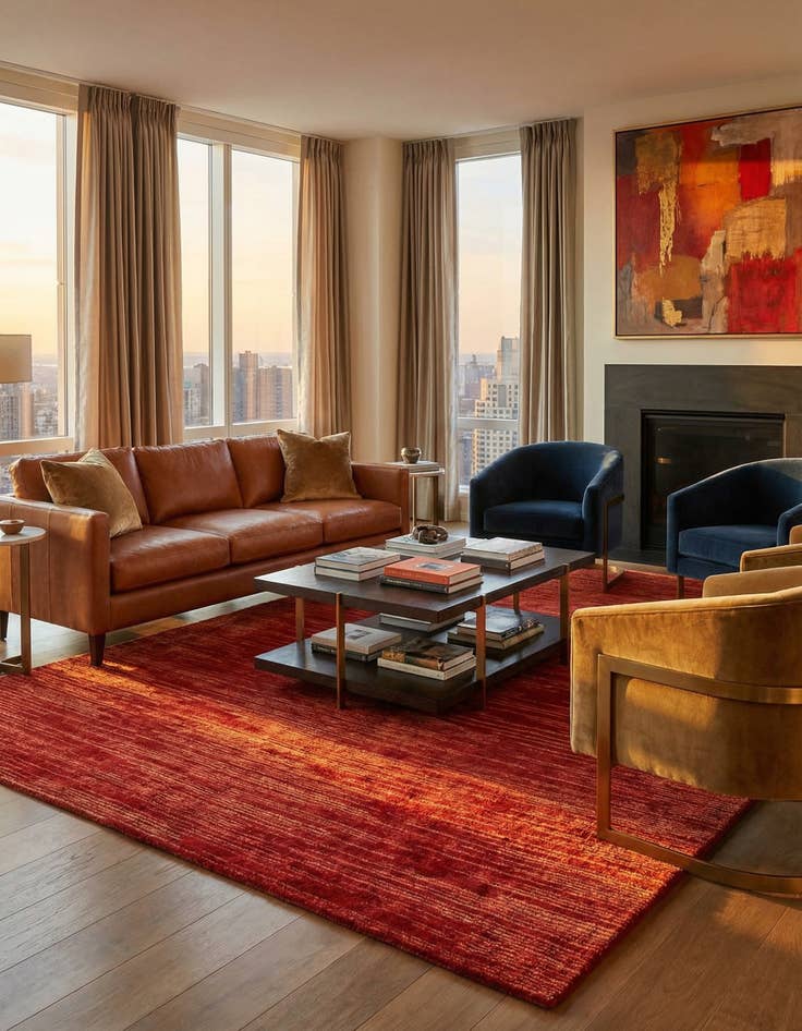 Detail image of 4' 9 x 6' 6  Hand Knotted Simla Mohair Rug