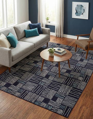 Navy Blue Hanahan Rug