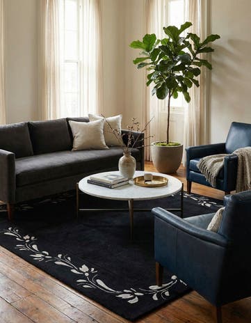 4' 8 x 6' 4 Hand Knotted Darya Wool Rug