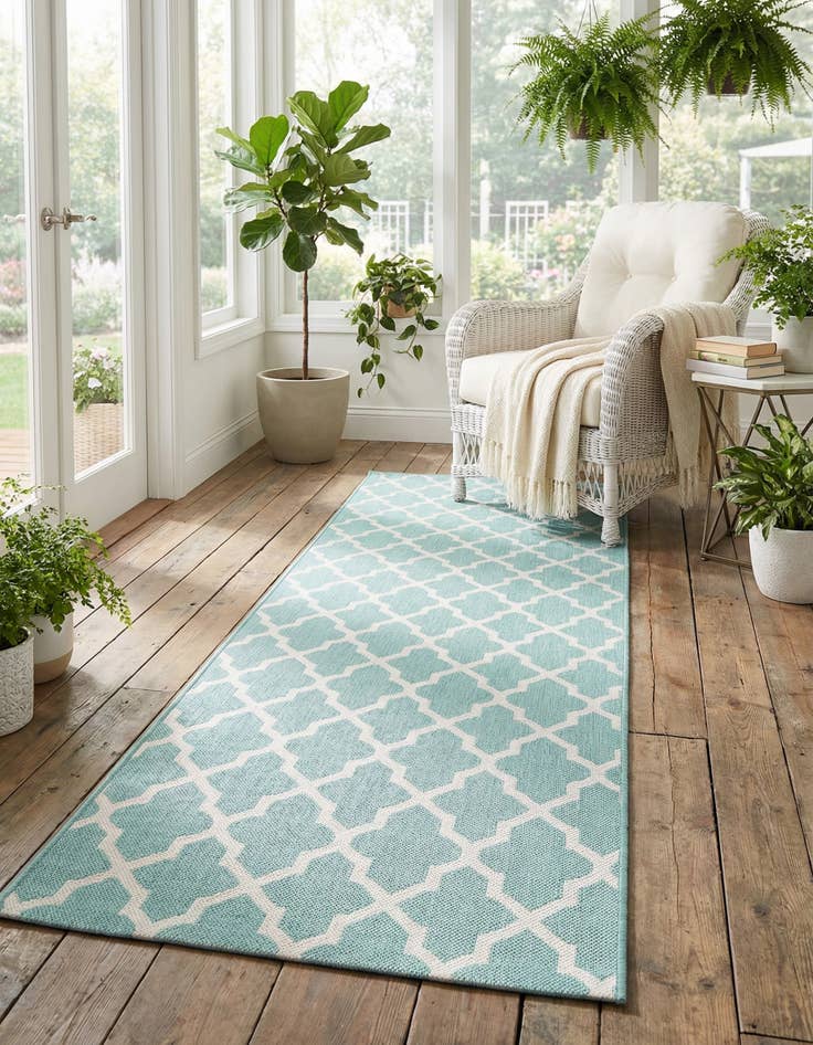 Detail image of 2' x 9' 10 Paxon Trellis Runner Rug