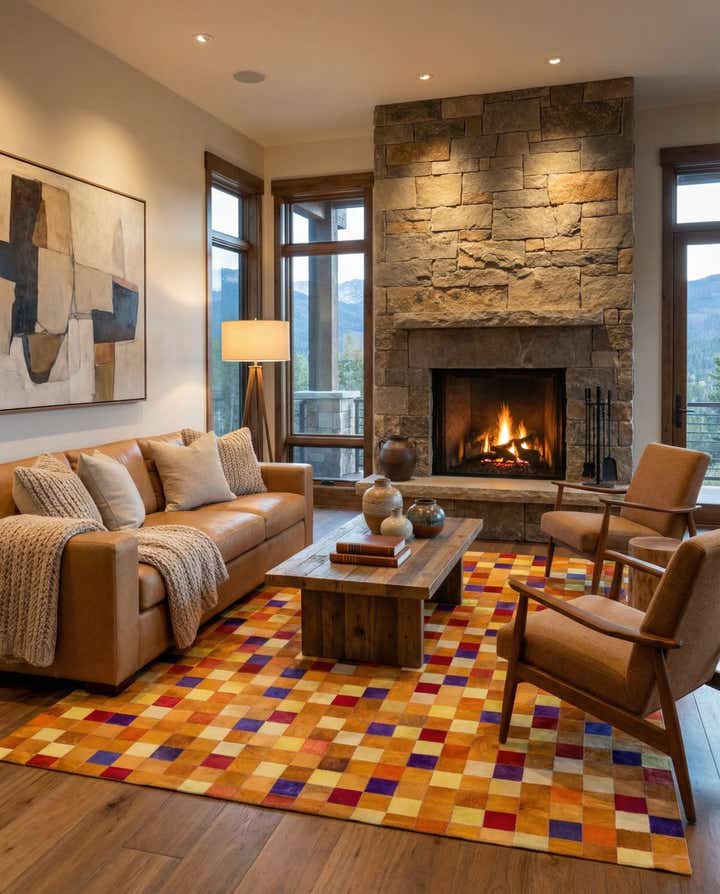 8' x 9' 10 Cowhide - Patchwork Rug