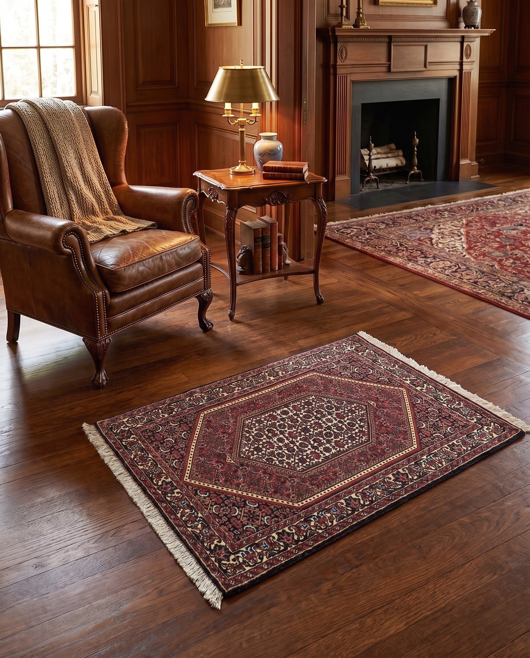 2' 4 x 3' 8 Hand Knotted Bidjar Persian Wool Rug