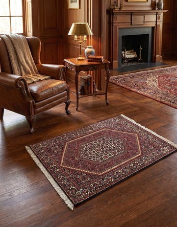 2' 4 x 3' 8 Hand Knotted Bidjar Persian Wool Rug