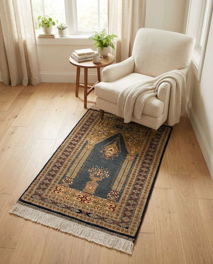 2' 7 x 4' Hand Knotted Bokhara Wool Rug