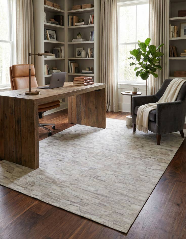 Detail image of  5' 2 x 7' 10 Cowhide Rug