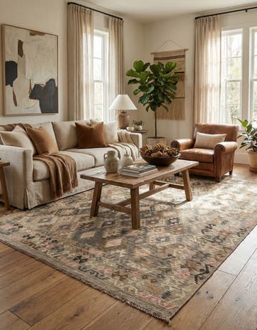 8' 6 x 11' 2 Hand Woven Kilim Maymana Wool Rug