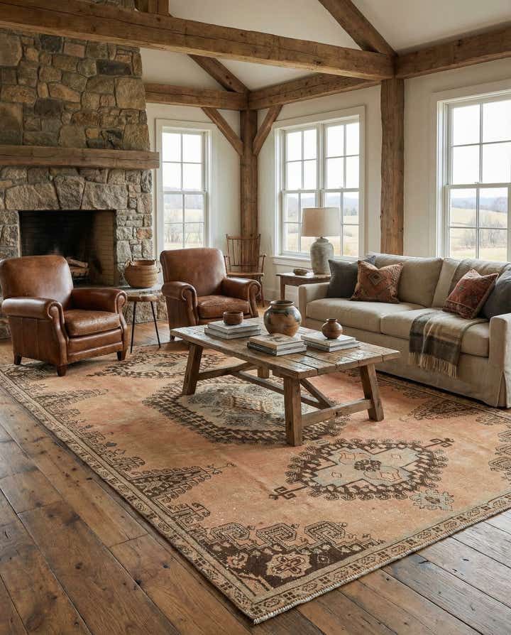 7' x 11' 3 Vintage Wool Rug