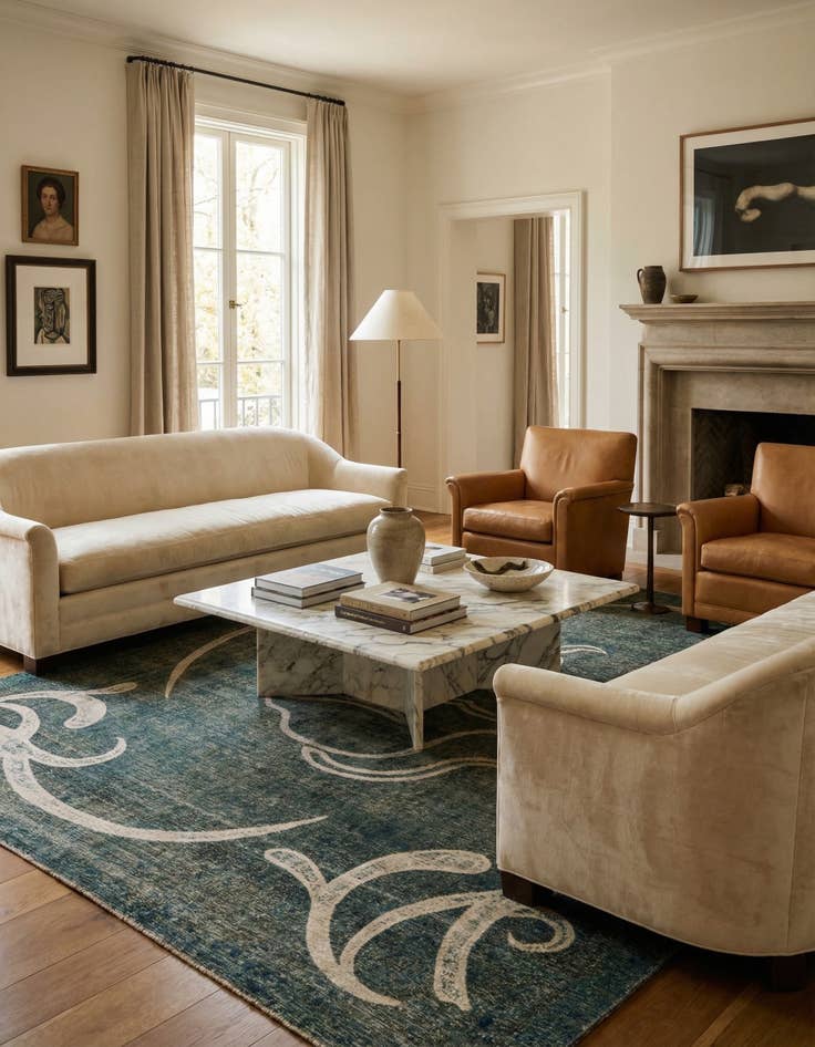 Detail image of 9' 5 x 12' 6  Hand Knotted Ultra Vintage Persian Wool Rug