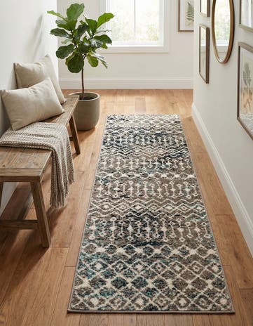2' x 7' Moroccan Trellis Runner Rug