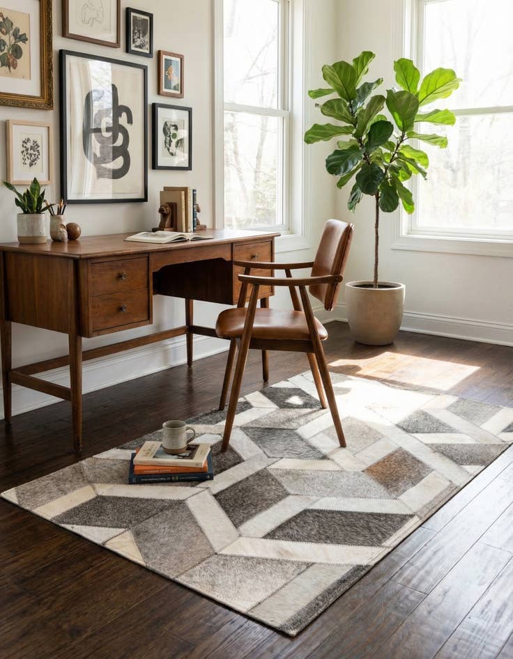 Detail image of 2' x 3' 1 Cowhide Rug