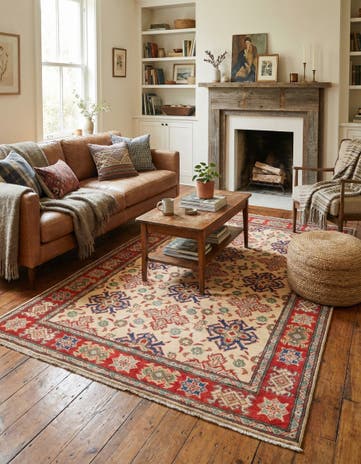 4' x 6' Hand Knotted Kazak Rug