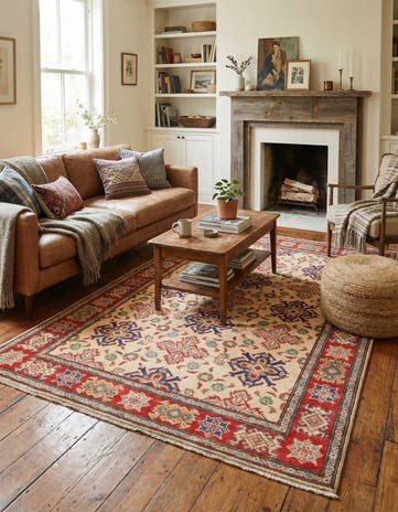 4' x 6' Hand Knotted Kazak Rug