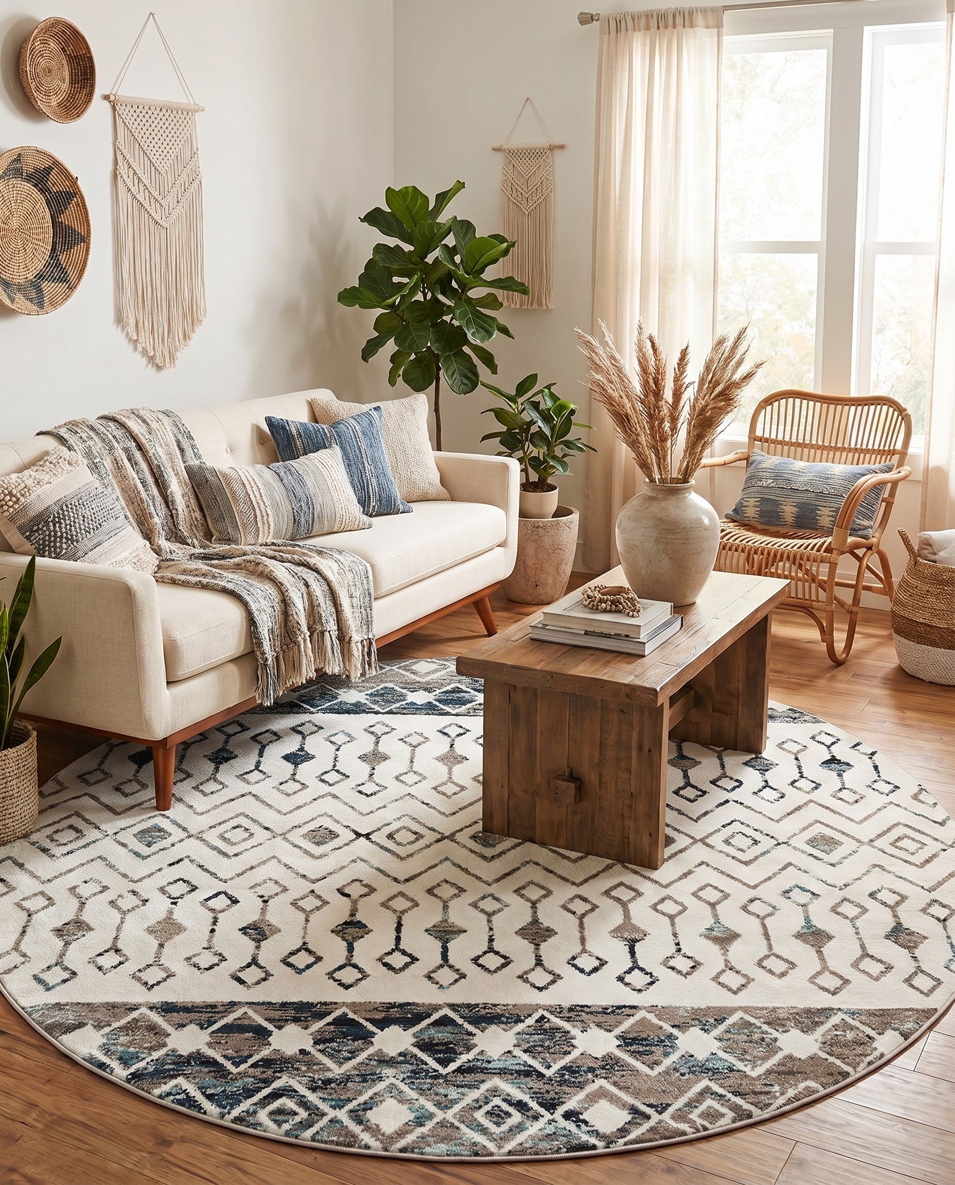 10' x 10' Moroccan Trellis Round Rug