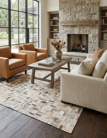 4' 11 x 8' 1 Cowhide Stocks Rug