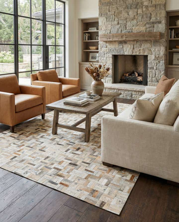4' 11 x 8' 1 Cowhide Stocks Rug