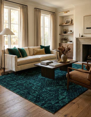 8' x 9' 10 Hand Knotted Darya Wool Rug