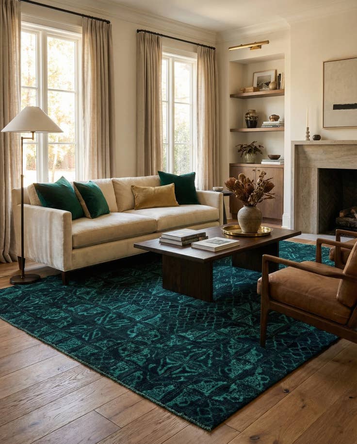 Detail image of 8' x 9' 10 Hand Knotted Darya Wool Rug