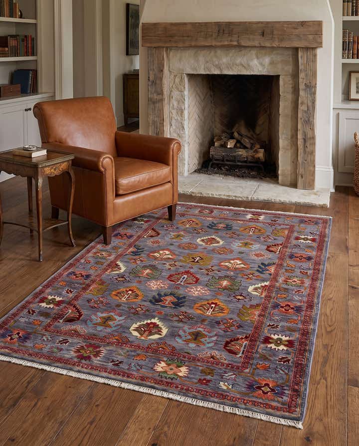 4' x 6' 2 Hand Knotted Ariana Ziegler Rug