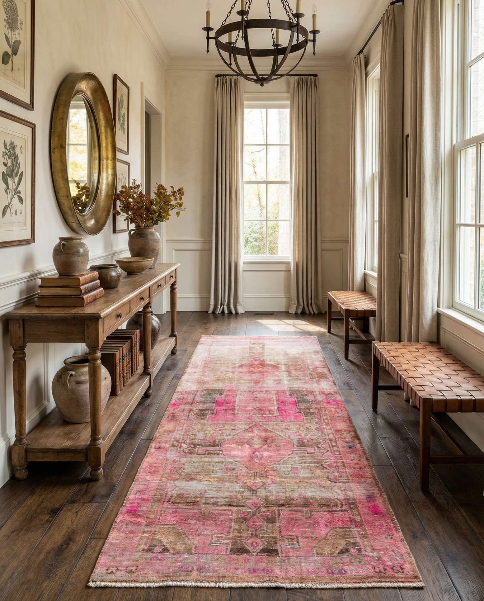 4' 9 x 11' 3 Hand Knotted Ultra Vintage Persian Wool Runner Rug