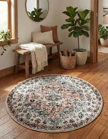 Gray Aramis Round Rug