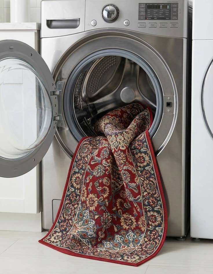 Detail image of 2' x 6' 1  Washable Traditional Indoor / Outdoor Runner Rug