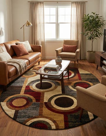 7' 10 x 10' Cafe Oval Rug
