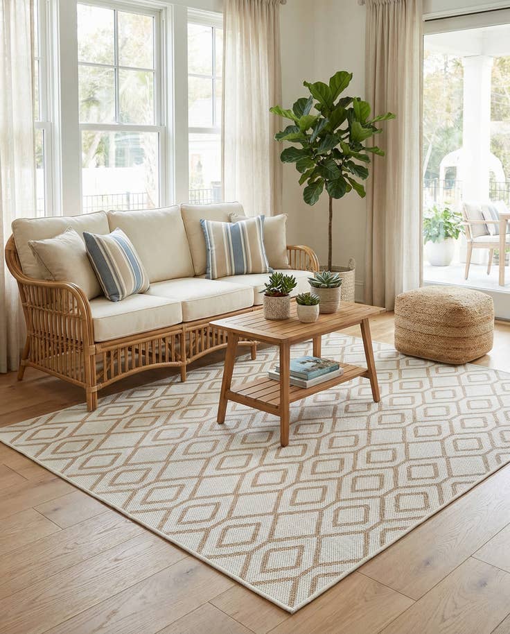 Detail image of 4' x 6' Easy-Clean Jill Zarin Turks and Caicos Indoor / Outdoor Rug