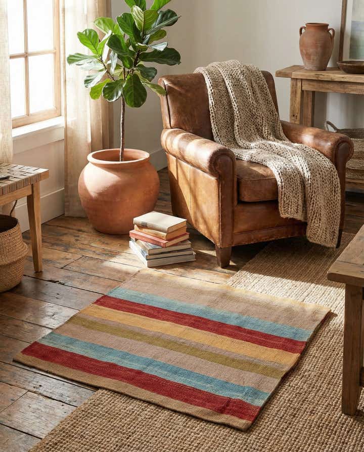 2' 5 x 2' 5 Hand Woven Pillow Wool Square Rug