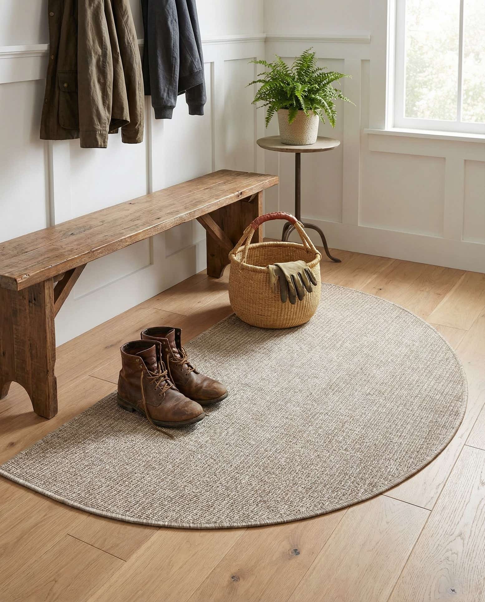 3' x 6' Easy-Clean Solid Indoor / Outdoor Hearth Rug