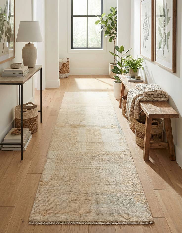 Detail image of 2' 9 x 9' 5  Hand Knotted Moroccan Wool Runner Rug